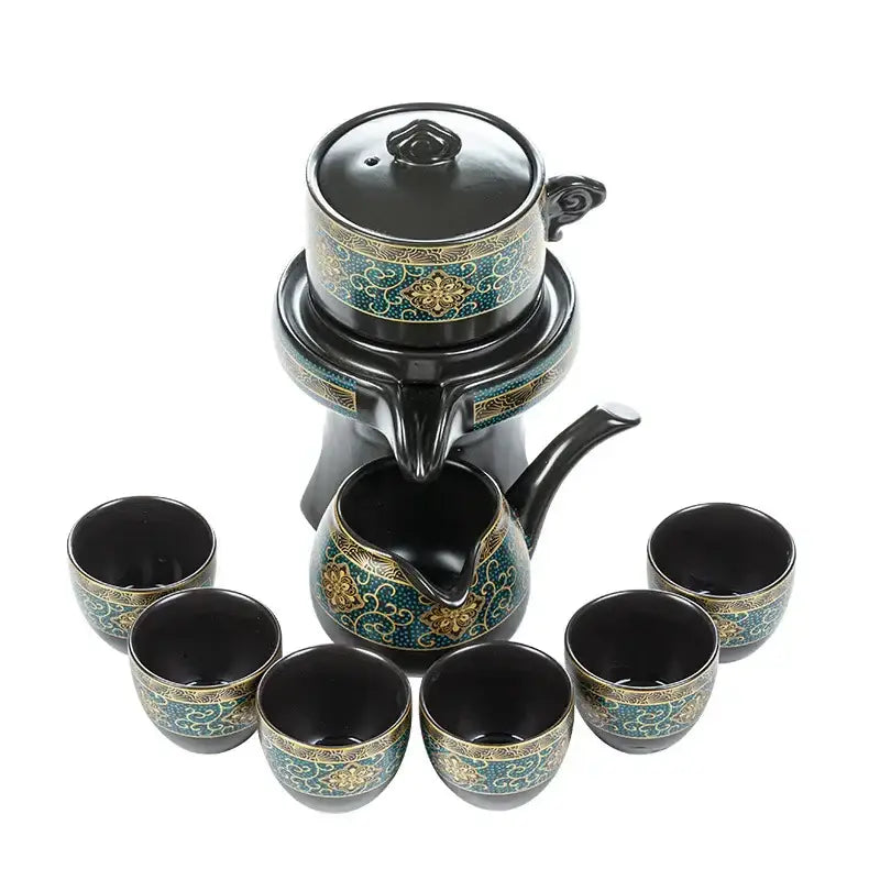 Turquoise Ceramic Tea Set