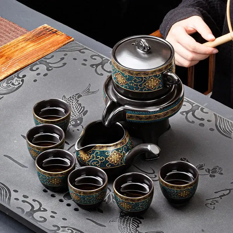 Turquoise Ceramic Tea Set