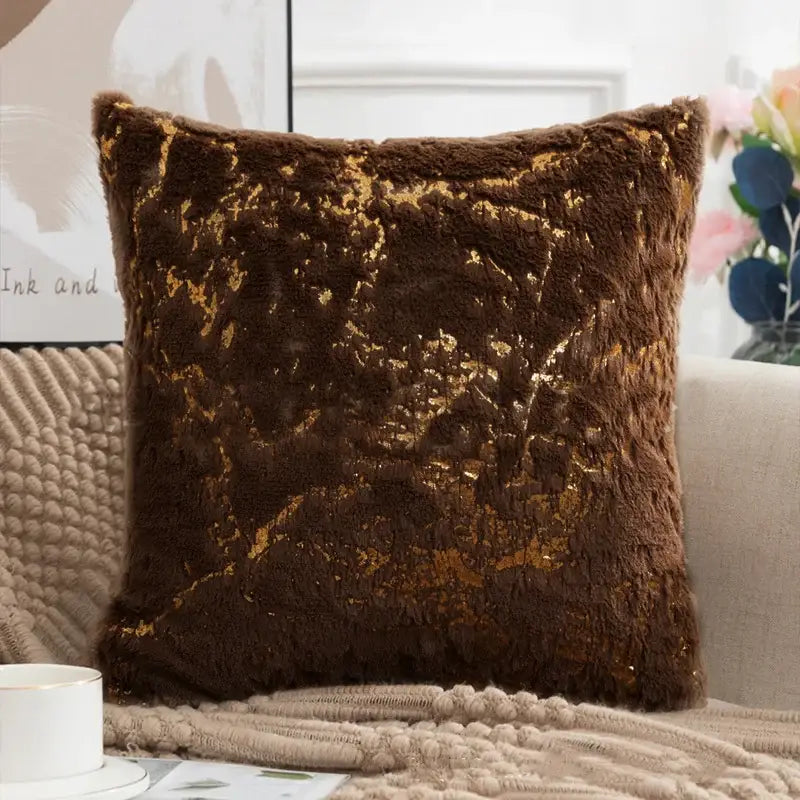 White Fur Cushion Cover
