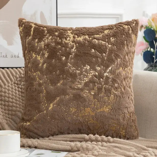 White Fur Cushion Cover