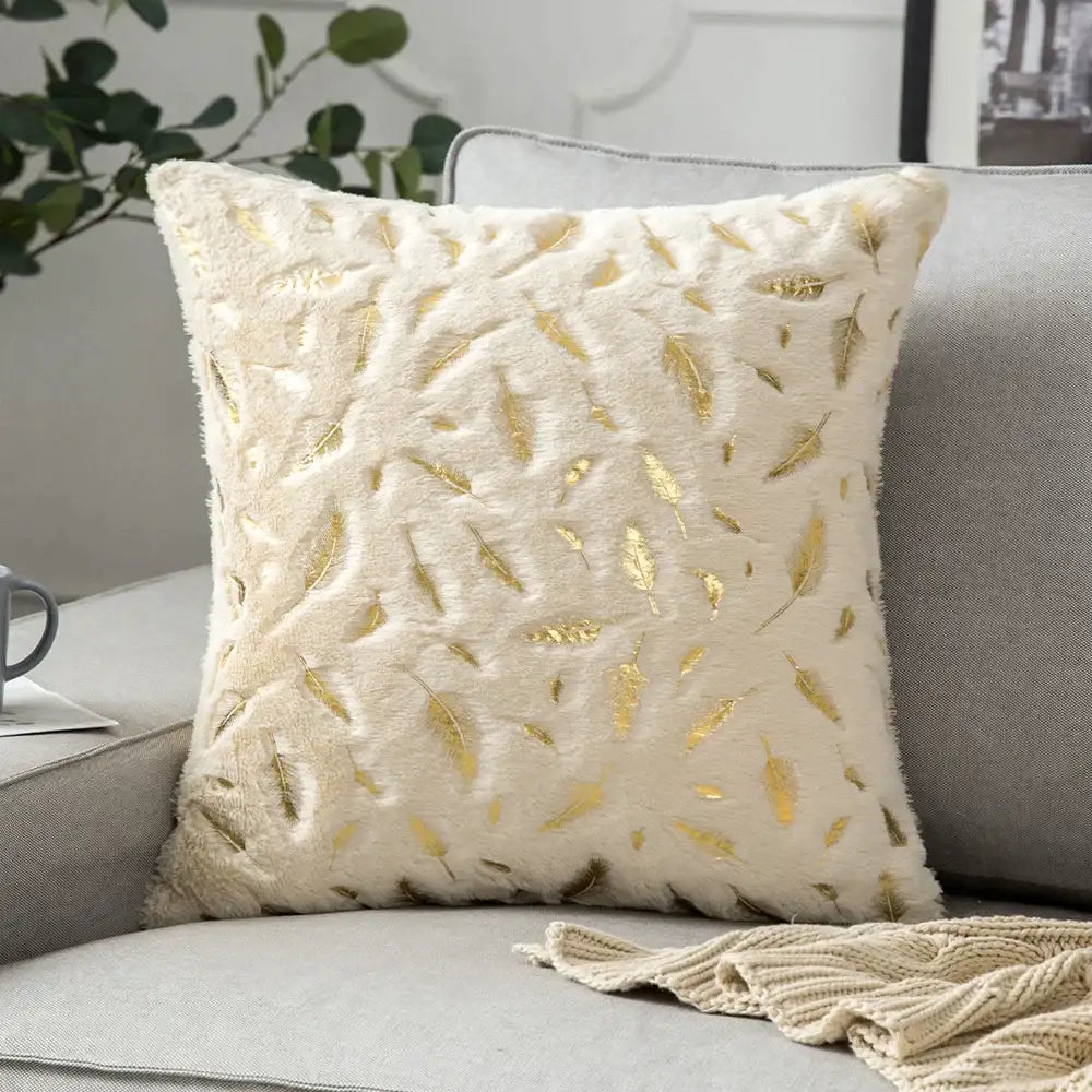 White Fur Cushion Cover