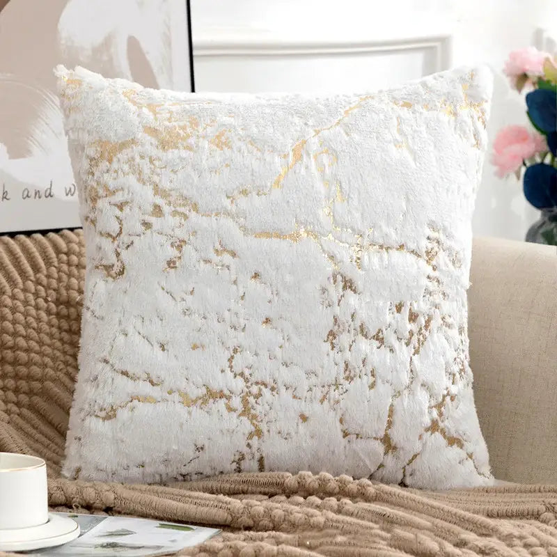 White Fur Cushion Cover