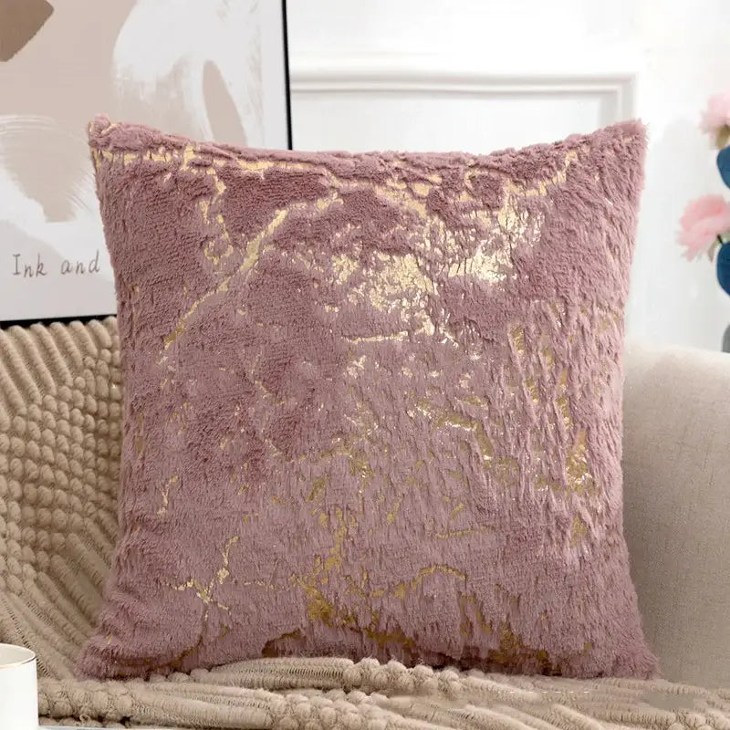 White Fur Cushion Cover