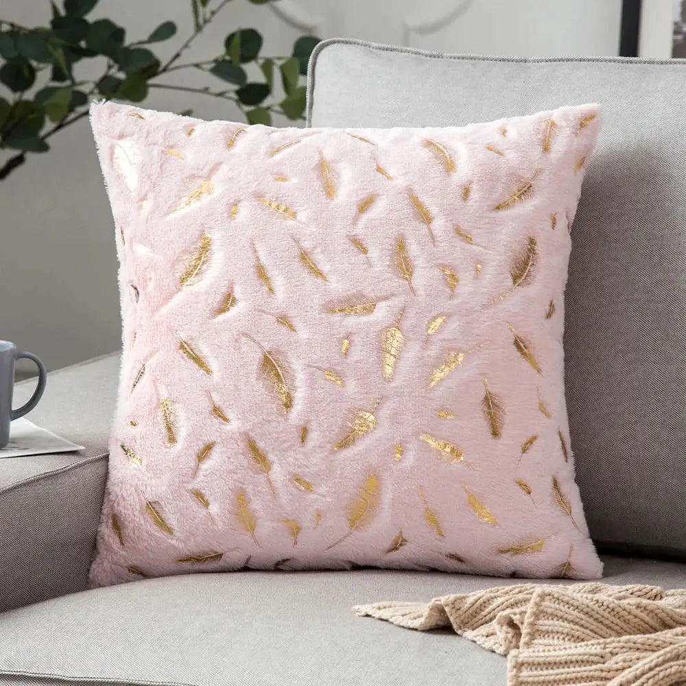 White Fur Cushion Cover