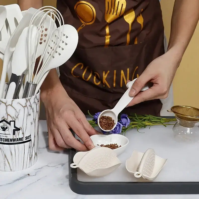 Pink Silicone Cooking Set