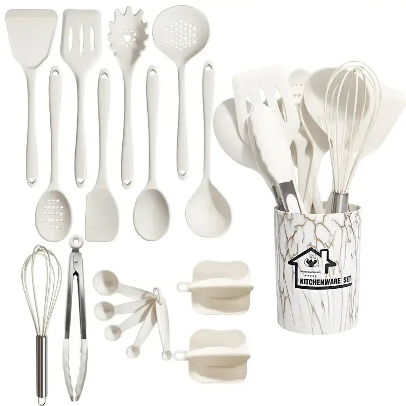 Pink Silicone Cooking Set