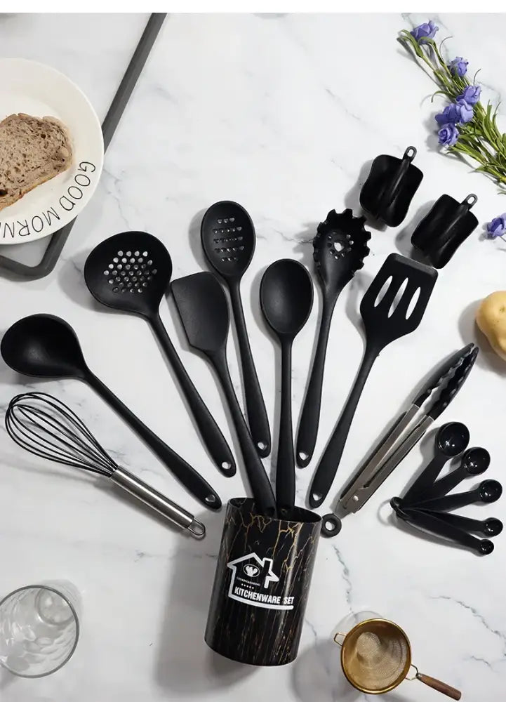 Pink Silicone Cooking Set