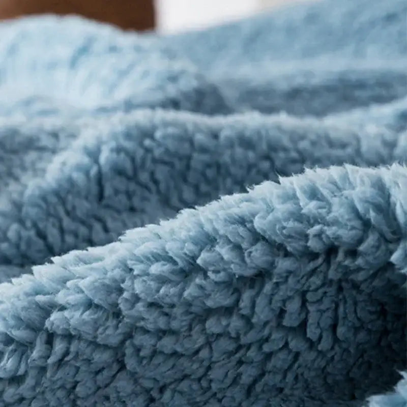 Maroon White Plush Blanket