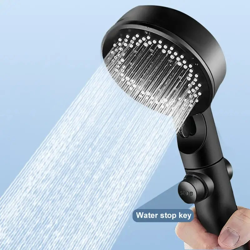 Black Adjustable Shower Head