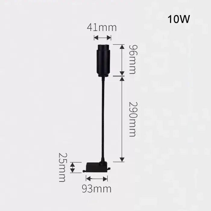 Black Adjustable Track Light 18W for Stores