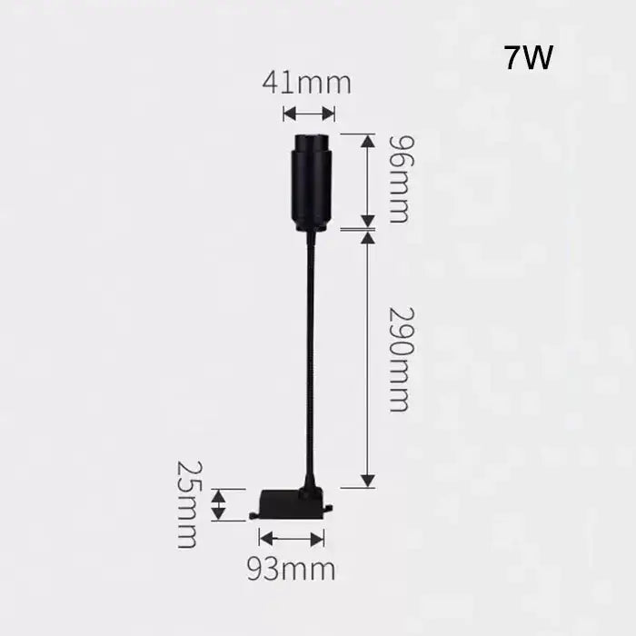 Black Adjustable Track Light 18W for Stores