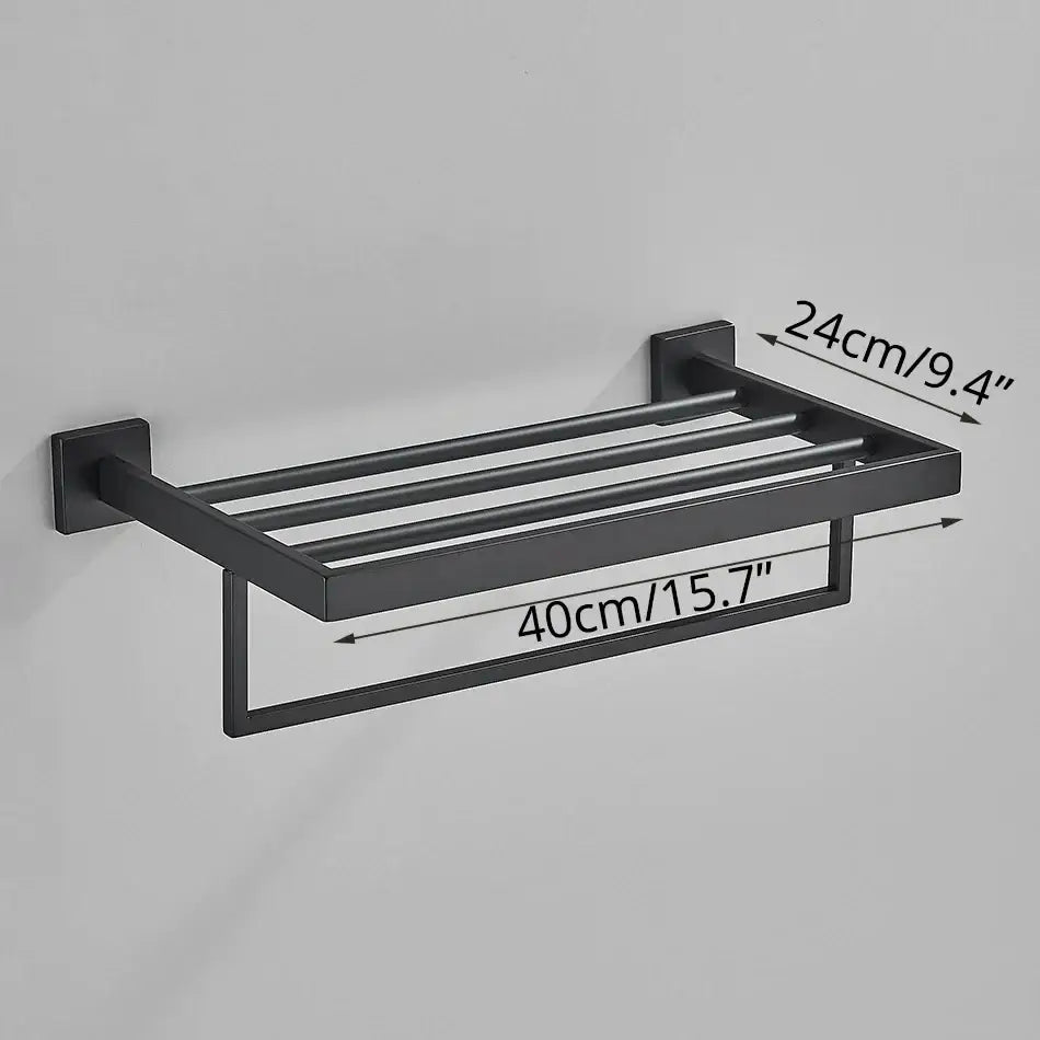 Black Modern Towel Rack