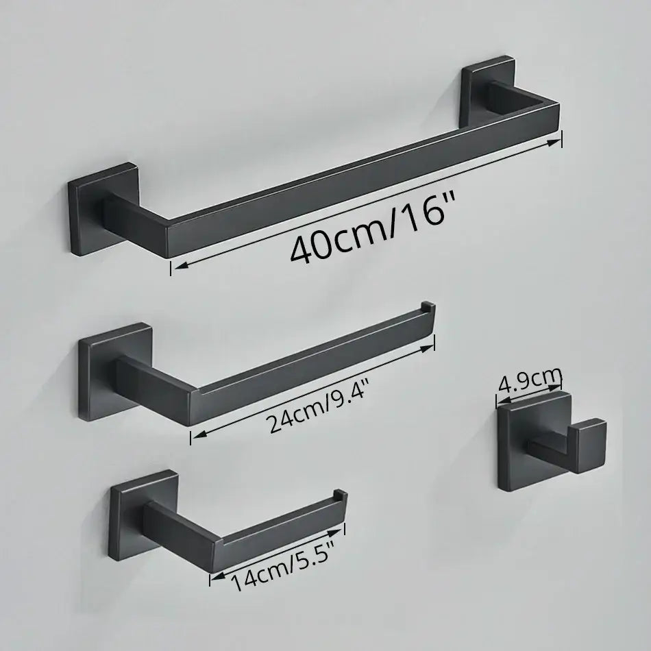 Black Modern Towel Rack