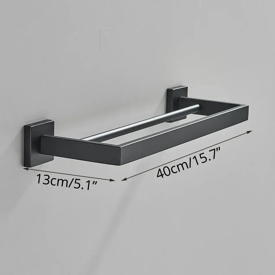 Black Modern Towel Rack