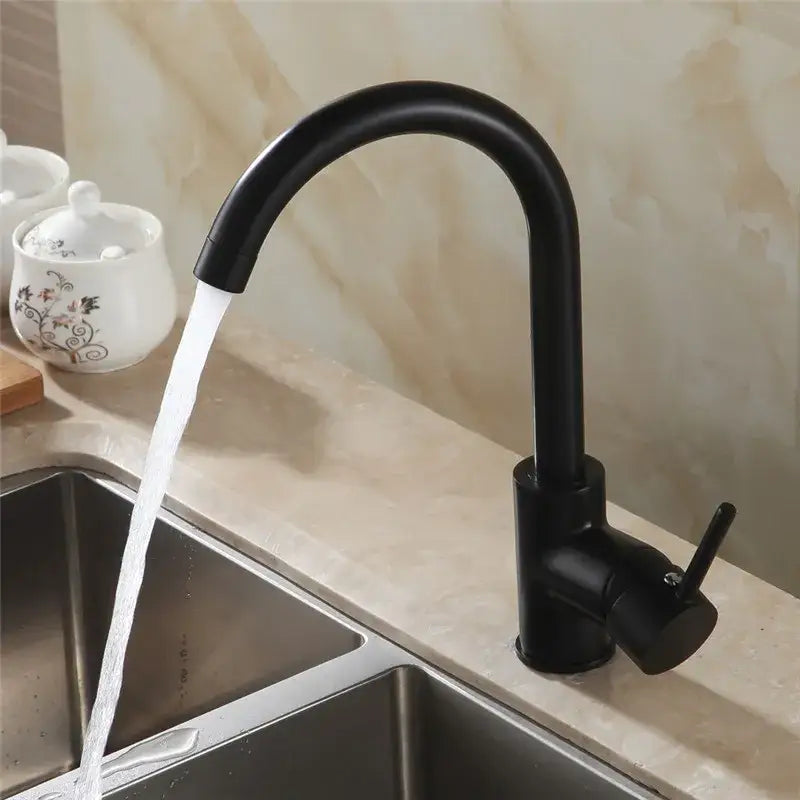 Black Brass Swivel Faucet