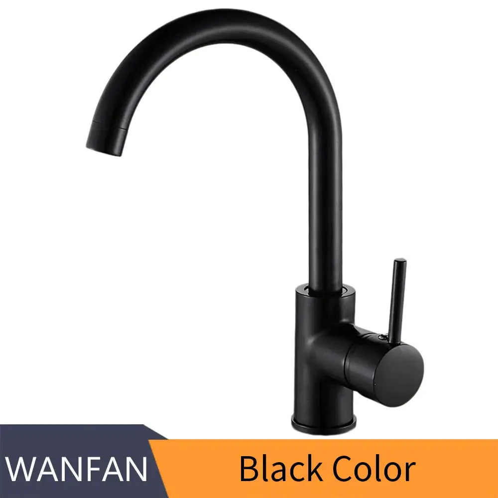 Black Brass Swivel Faucet