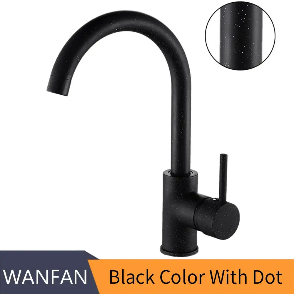 Black Brass Swivel Faucet