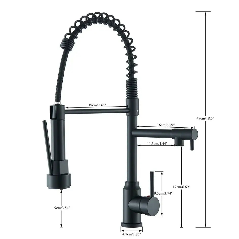 Black Brass Sprayer Faucet