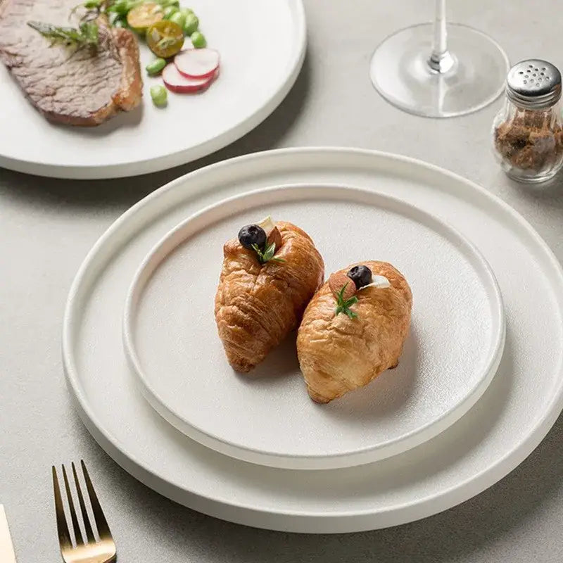 Black Ceramic Dinner Plate