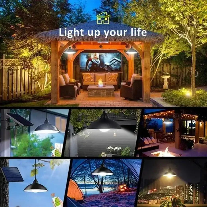 Black Solar Pendant Light