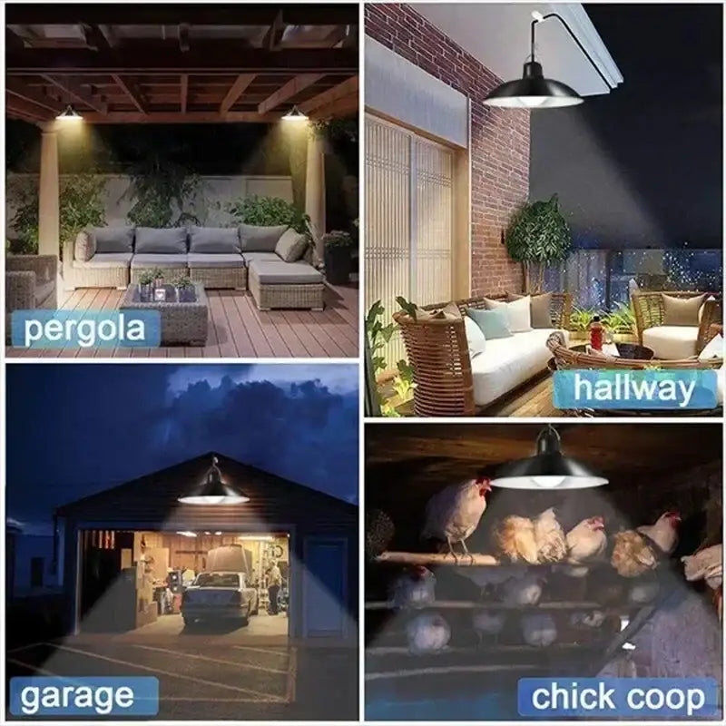 Black Solar Pendant Light