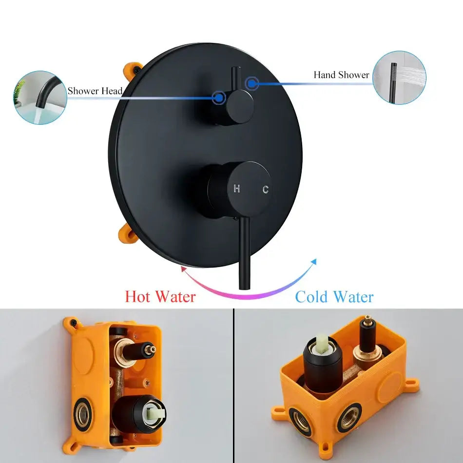 Black Bathtub Faucet Set
