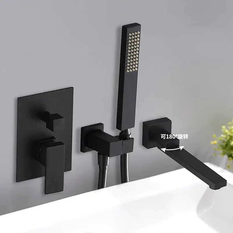 Black Bathtub Faucet Set