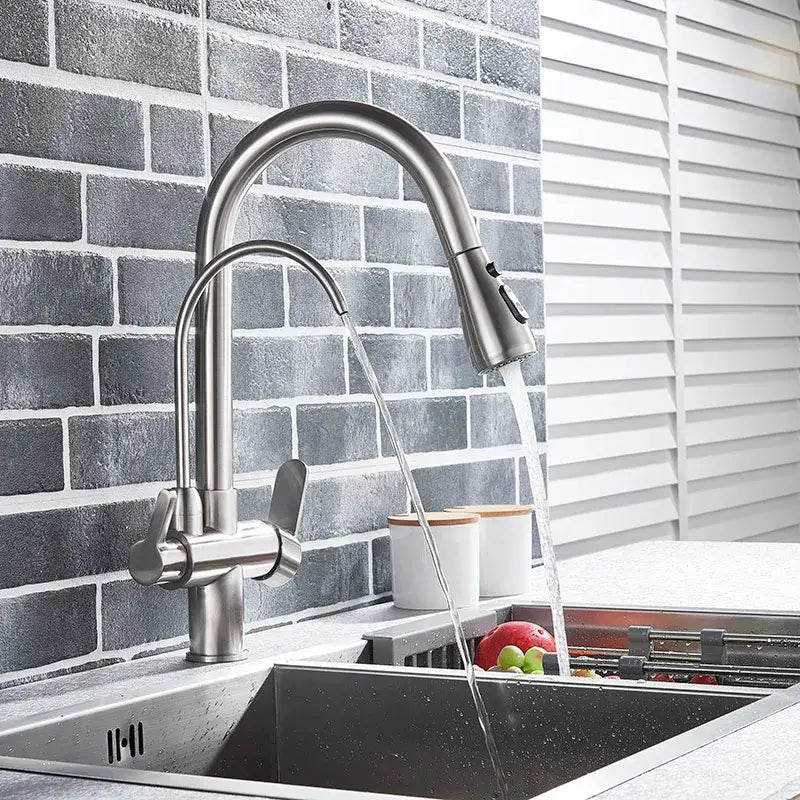 Matte Black Pull-Down Spray Kitchen Faucet