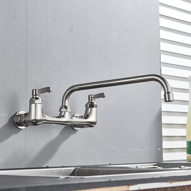 Black Matte Swivel Kitchen Faucet Dual Handle