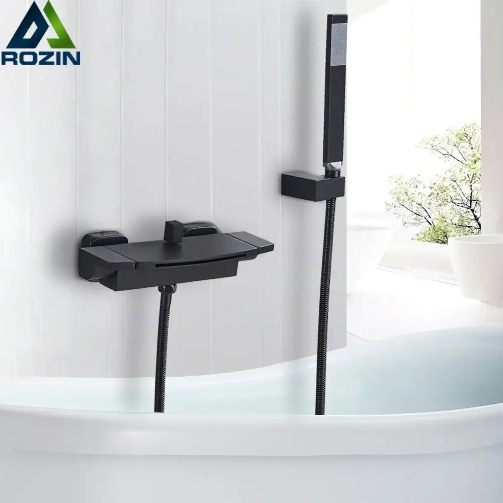 Black Waterfall Mixer Tap