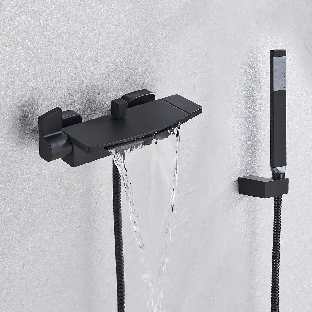 Black Waterfall Mixer Tap