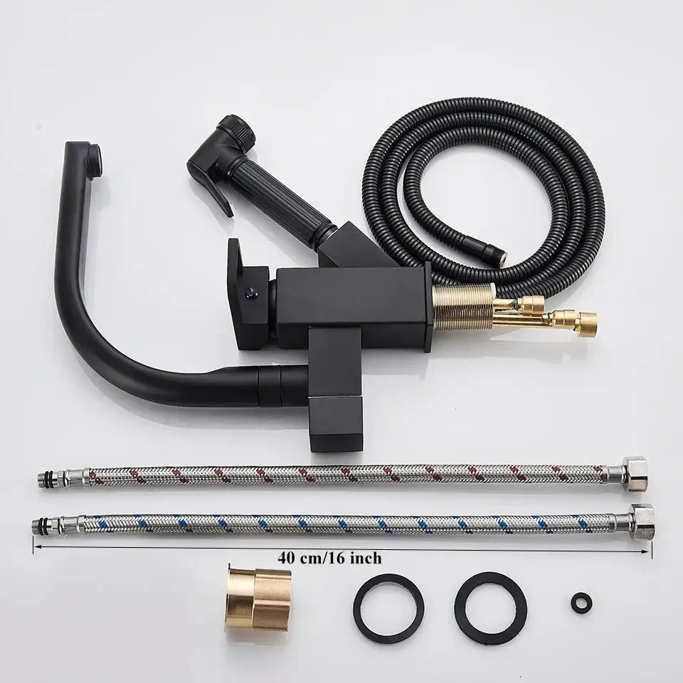 Matte Black Dual Faucet