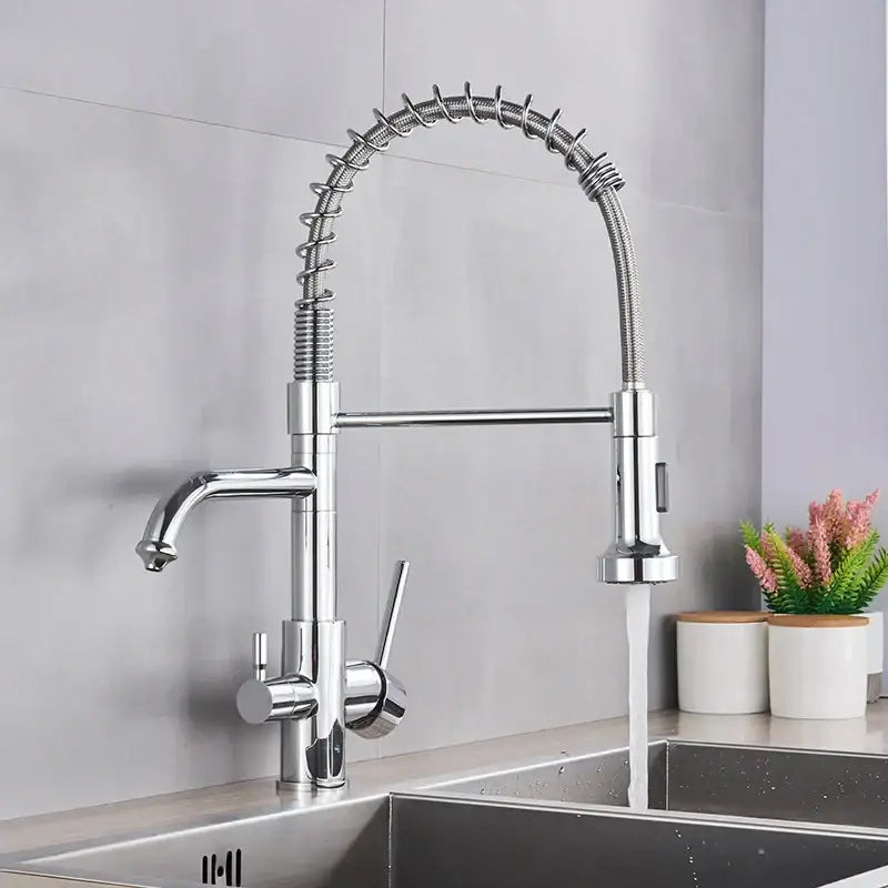 Black Gooseneck Filter Faucet