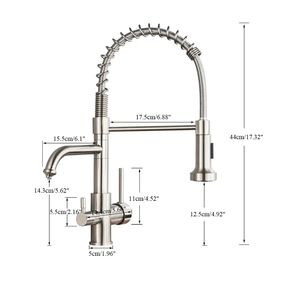 Black Gooseneck Filter Faucet