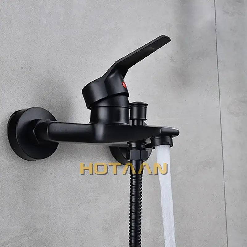Black Wall Shower Faucet