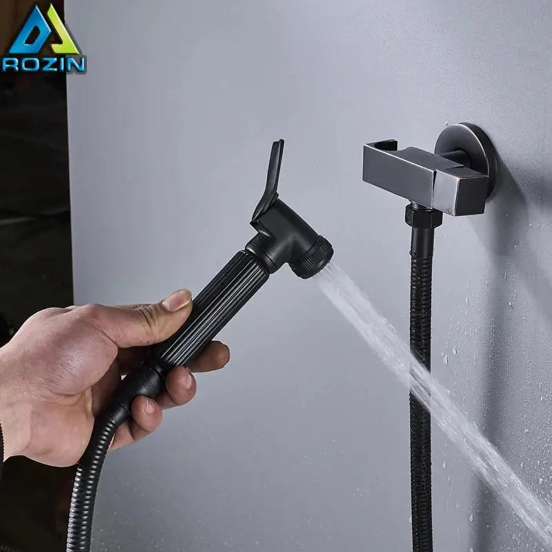 Black Handheld Bidet Faucet