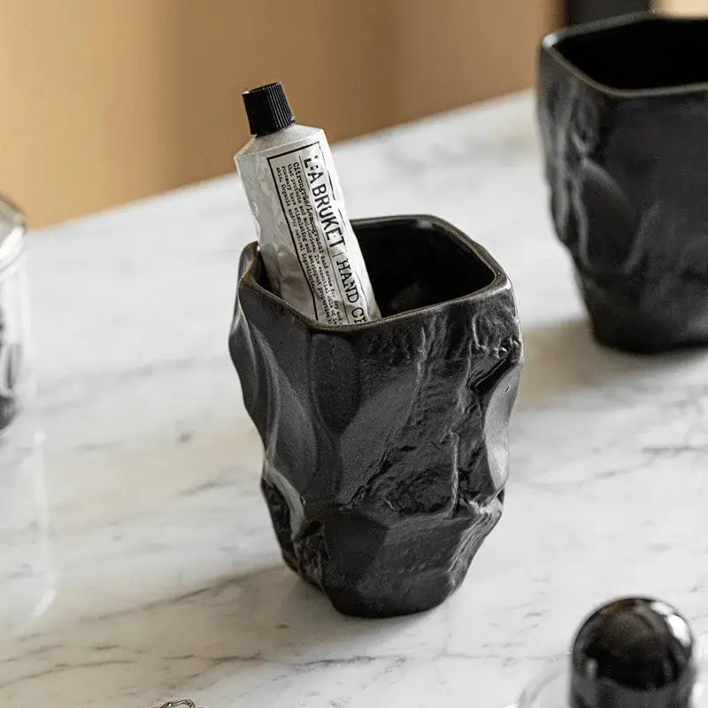 Black Silicone Mouthwash Cup
