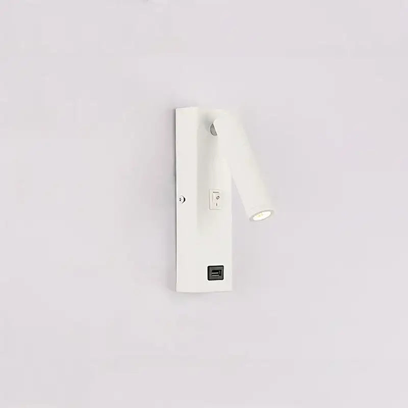 Black Matte LED Wall Sconce with USB Port