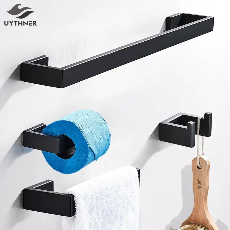 Black Bathroom Hardware Set