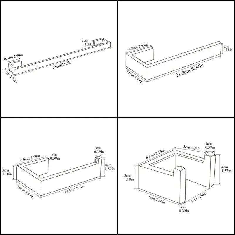 Black Bathroom Hardware Set