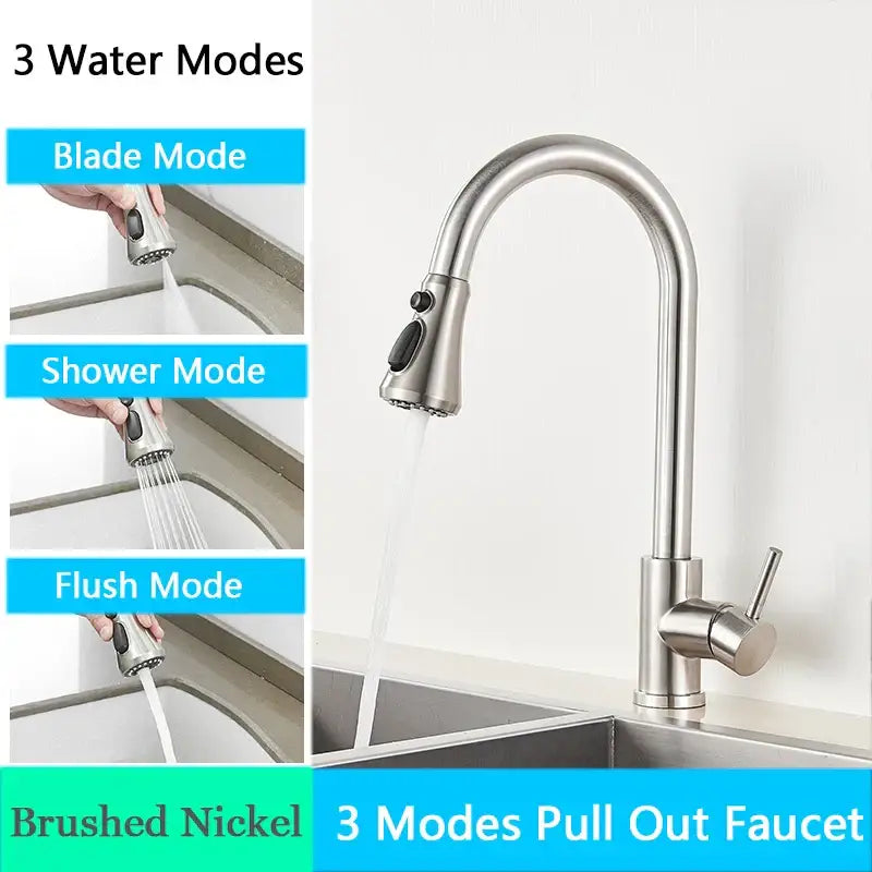 Black High Arc Kitchen Faucet