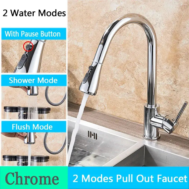 Black High Arc Kitchen Faucet