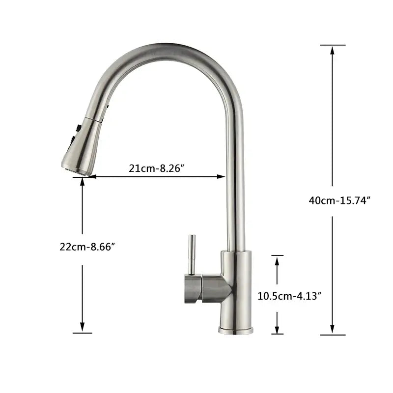 Black High Arc Kitchen Faucet