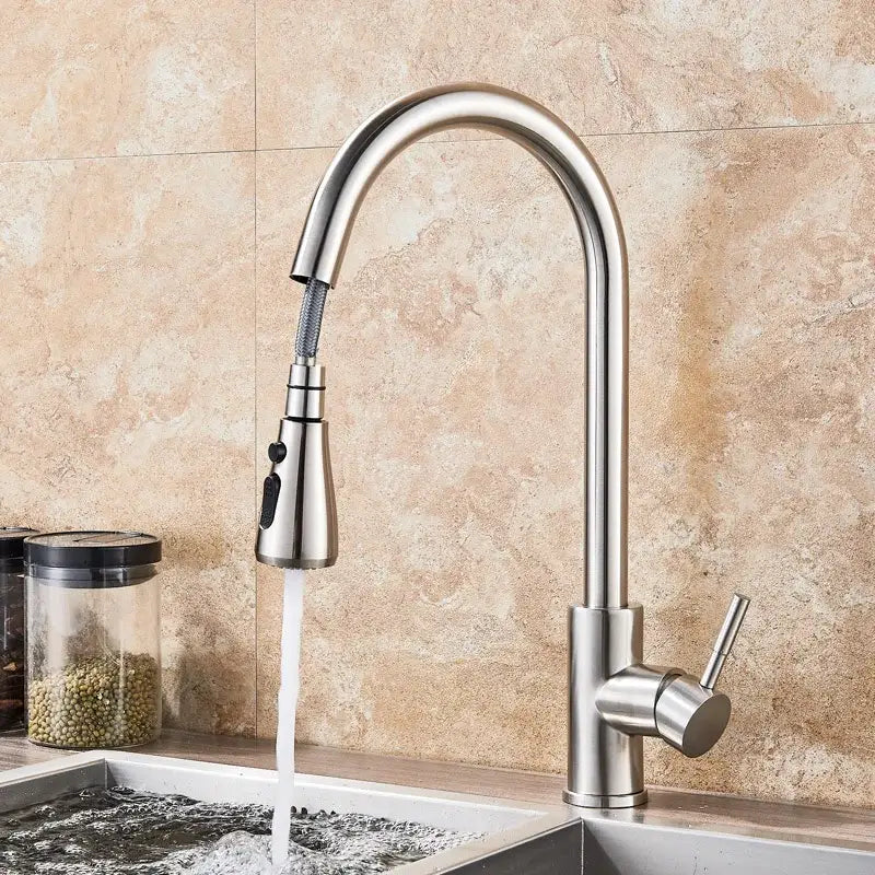 Black High Arc Kitchen Faucet