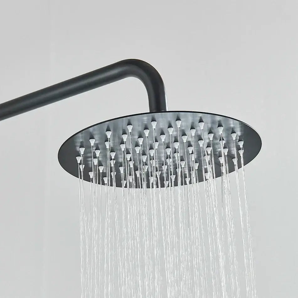 Matte Black Rainfall Shower Set