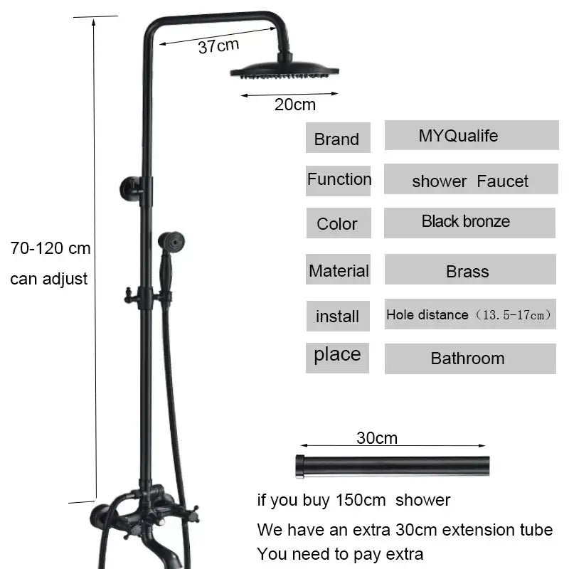 Matte Black Shower Faucet