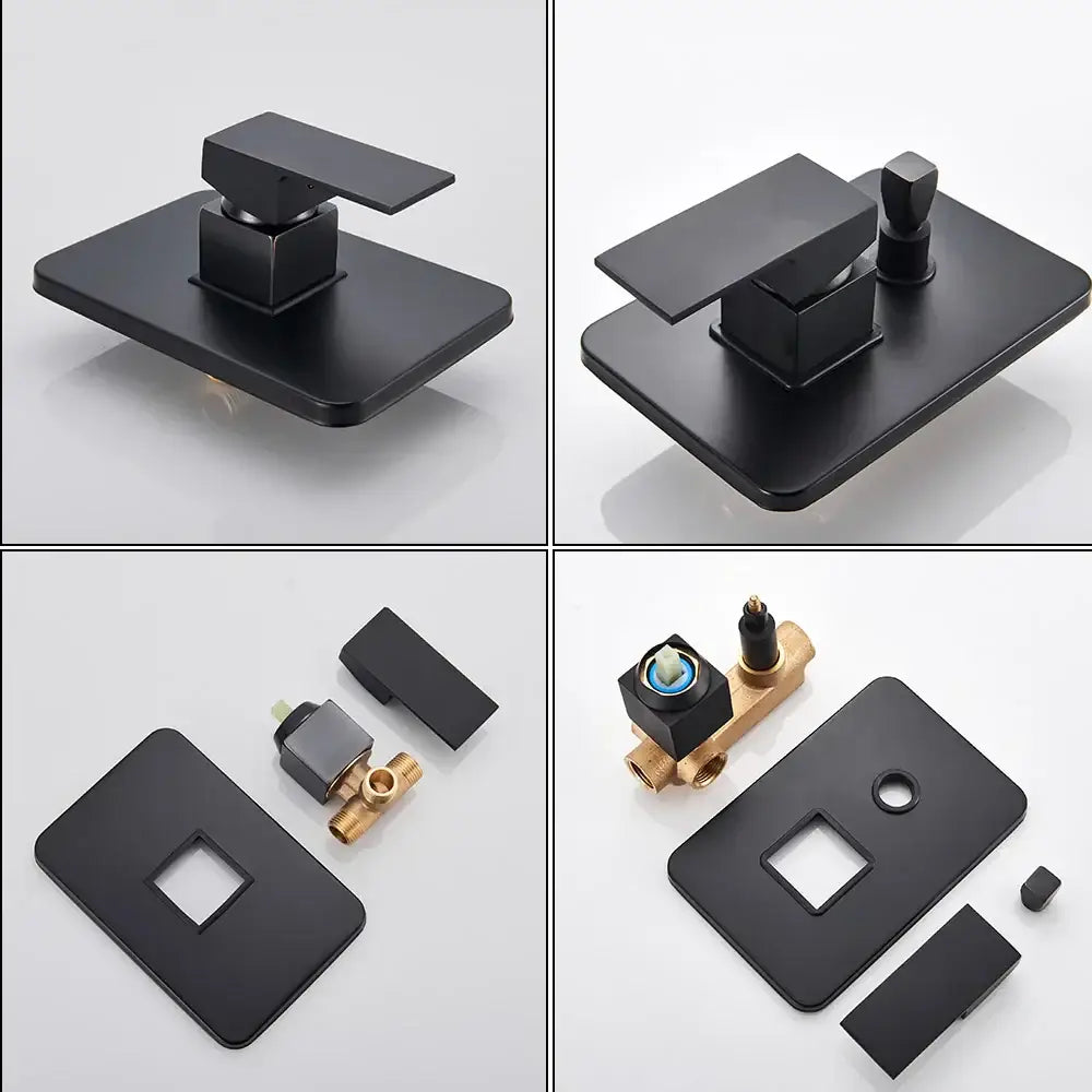 Matte Black Rain Shower