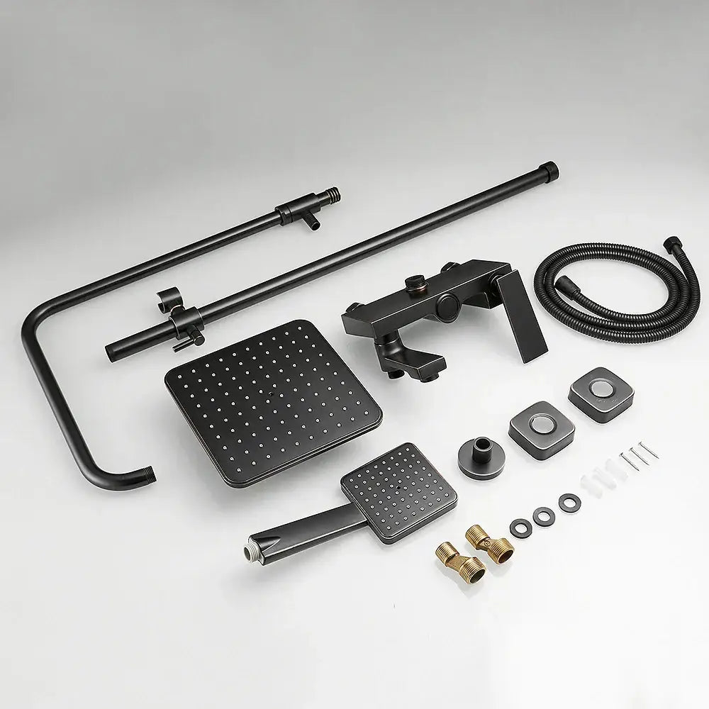 Black Square Rain Faucet