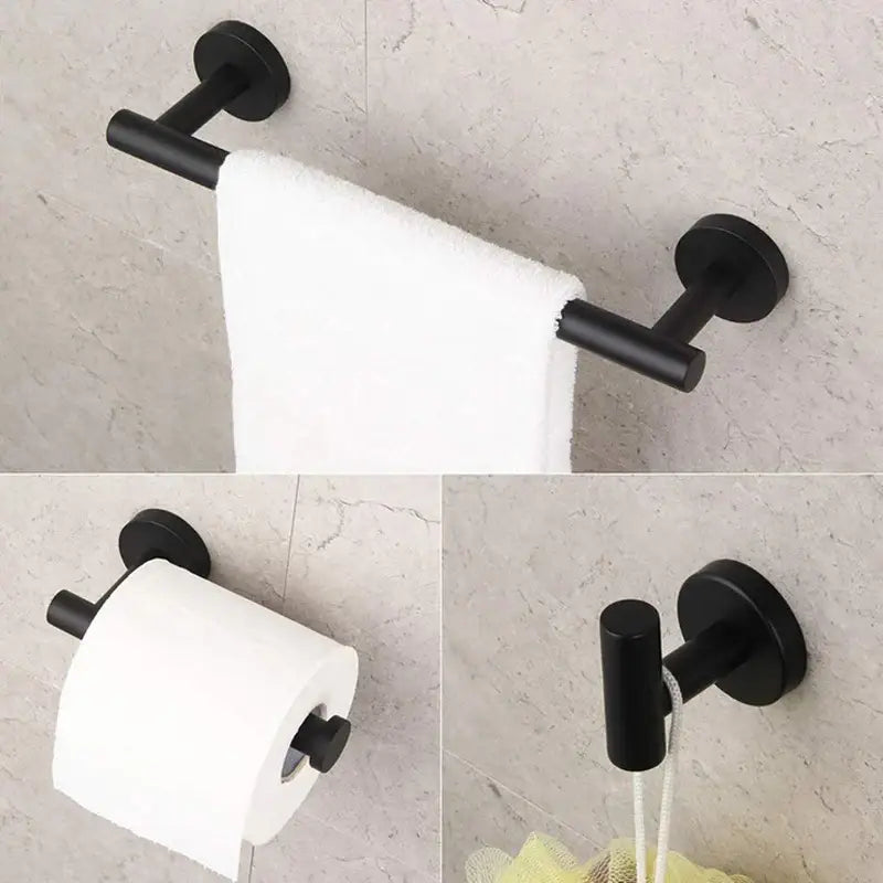 Black Stainless Towel Set