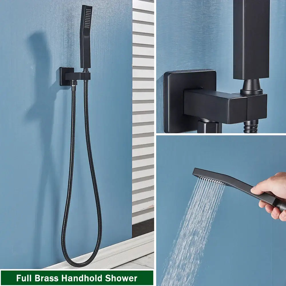 Black Thermostatic Shower Faucet